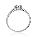 Кольцо помолвочное из белого золота с бриллиантом