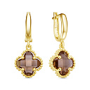 Серьги с английским замком из серебра с султанитами