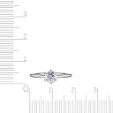 Кольцо из белого золота с бриллиантом