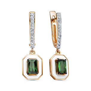 Серьги с английским замком из красного золота