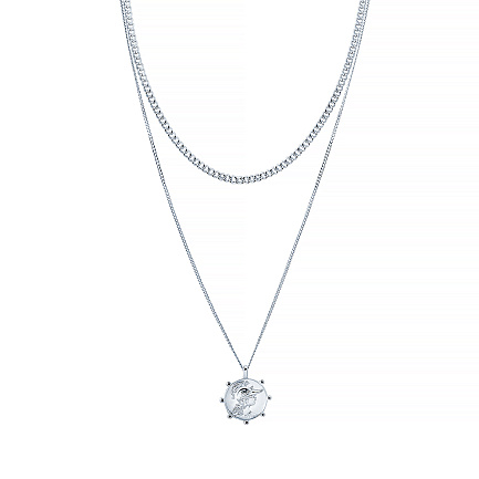 Колье из серебра с фианитом