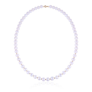 Бусы из красного золота с жемчугом