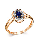 Кольцо из серебра с фианитами