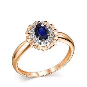 Кольцо из серебра с фианитом