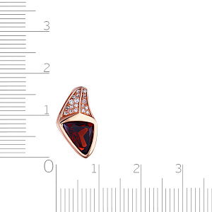 Подвеска из желтого золота с бриллиантами, гранатом