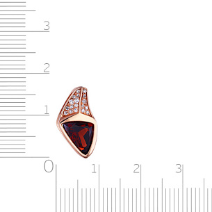 Подвеска из желтого золота с гранатом