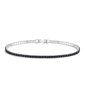 Браслет декоративный из серебра с фианитом