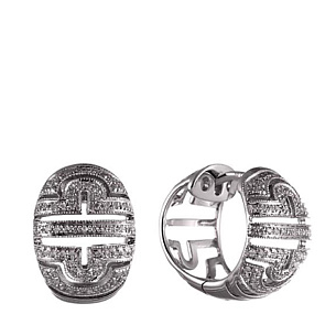 Серьги из белого золота с бриллиантами