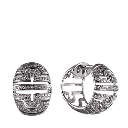 Серьги из белого золота с бриллиантами