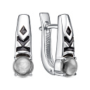 Серьги с английским замком из серебра