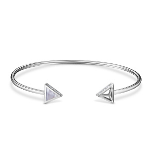 Браслет из белого золота с бриллиантами, перламутром