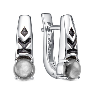 Серьги с английским замком из серебра