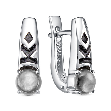 Серьги с английским замком из серебра