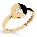 Кольцо из желтого золота с бриллиантом