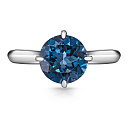 Кольцо из белого золота с топазом