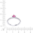 Кольцо помолвочное из белого золота с бриллиантами