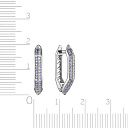 Серьги с английским замком из серебра с фианитом