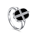 Кольцо из серебра с фианитами