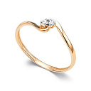 Кольцо из красного золота с бриллиантами