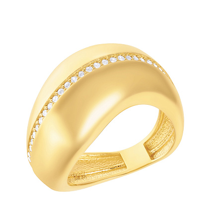 Кольцо из желтого золота с бриллиантами