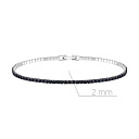 Браслет декоративный из серебра с фианитом