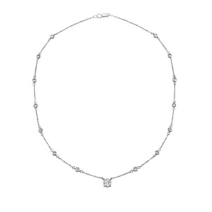 Колье из белого золота с бриллиантом