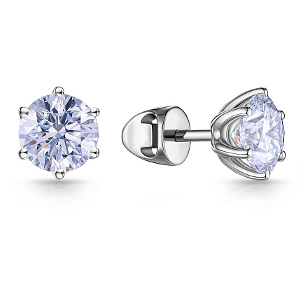 Серьги из белого золота с бриллиантами