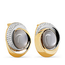 Серьги с английским замком из желтого золота с бриллиантами