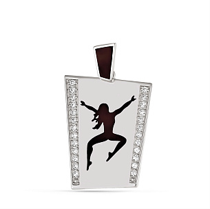 Подвеска из серебра с фианитом