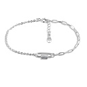 Браслет декоративный из серебра с фианитом