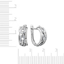 Серьги из серебра с фианитом
