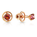 Серьги из серебра с фианитом