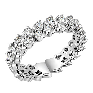 Кольцо из белого золота с бриллиантами