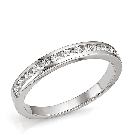 Кольцо из белого золота с бриллиантами