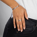 Браслет жесткий из белого золота с бриллиантами