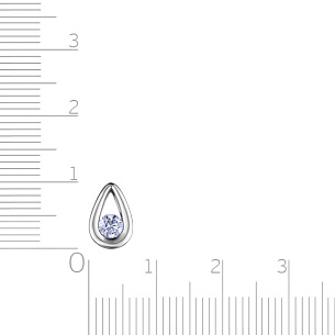 Подвеска из белого золота с бриллиантом