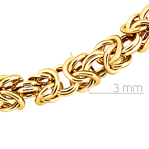 Цепь ручной работы из желтого золота, плетение римское