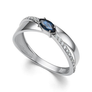 Кольцо из белого золота с бриллиантом