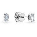 Серьги из серебра с фианитом