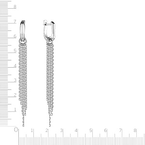 Серьги с английским замком из серебра