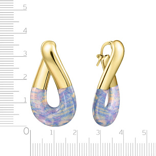 Серьги из серебра с эмалью и золочением