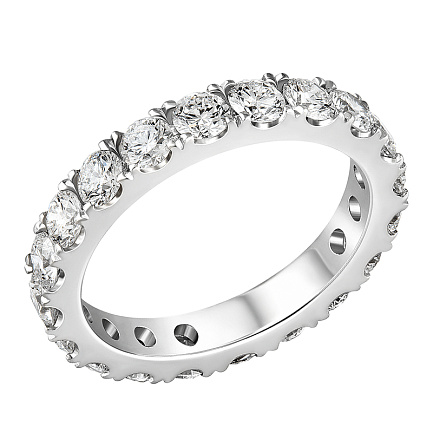 Кольцо из белого золота с бриллиантами