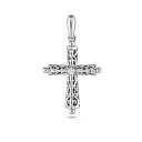 Крест из белого золота с бриллиантом