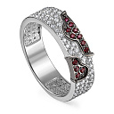 Кольцо из серебра с фианитами