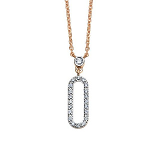 Колье из красного золота с бриллиантами