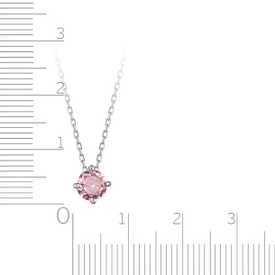 Колье из серебра с цирконием