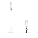 Серьги с английским замком из серебра