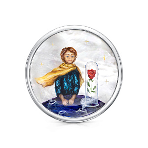 Брошь из серебра с перламутром