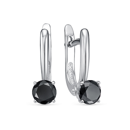 Серьги из белого золота с бриллиантами