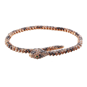 Браслет декоративный из красного золота с бриллиантами